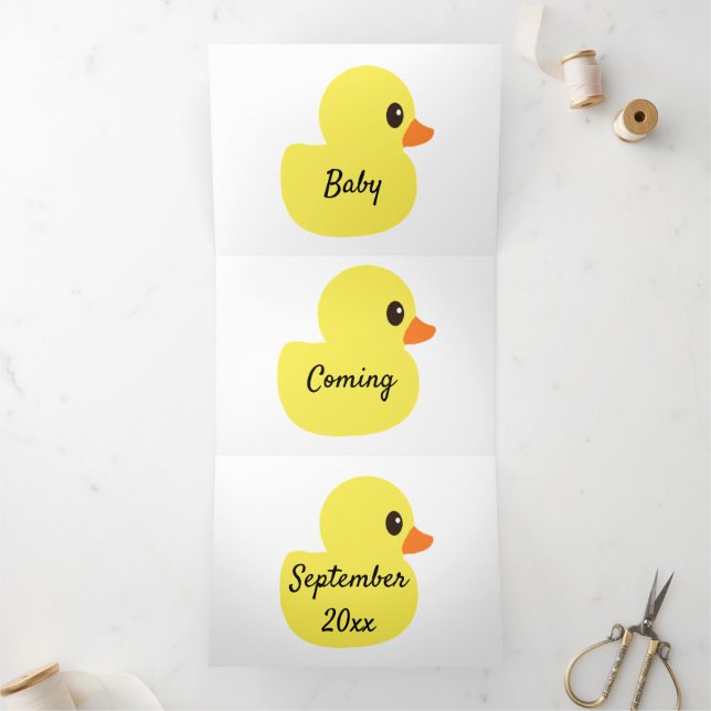 Rubber Ducky Baby Announcements (Inside)