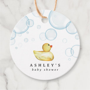 Rubber Ducky Baby Shower Favour Tags