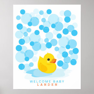 Rubber Ducky   Baby shower guest book Print