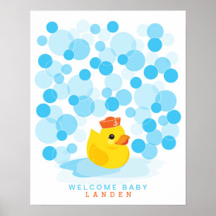 Rubber Ducky Baby shower guest book Print