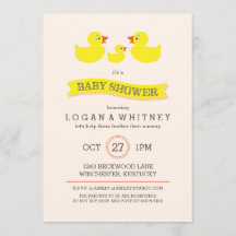 Rubber Ducky Baby Shower Invitation