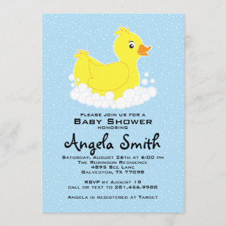 Rubber Ducky Baby Shower Invitation