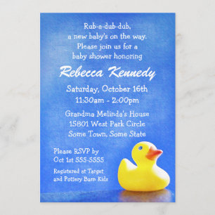 Rubber Ducky Baby Shower Invitations