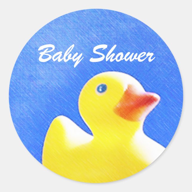 Rubber Ducky Baby Shower Sticker (Front)