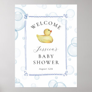 Rubber Ducky Baby Shower Welcome Sign