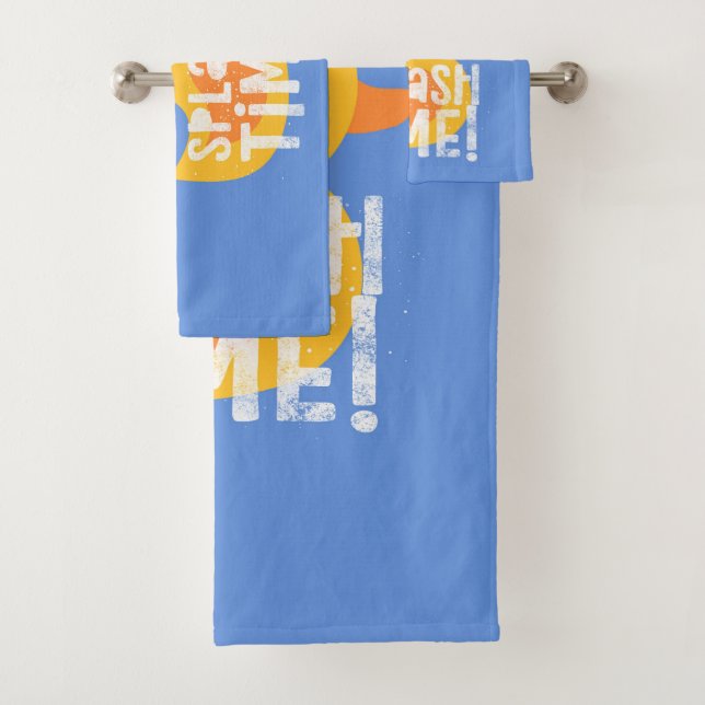 Rubber Ducky Bain Time Splash Time Kids Serviette  (En situation)