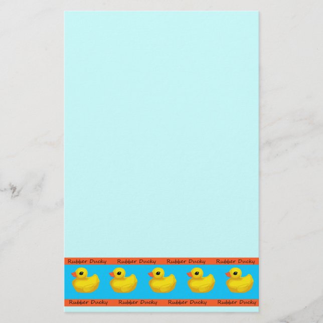 Rubber Ducky Band Stationary Sheets Stationery (Front)