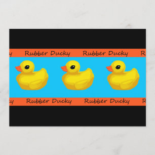 Rubber Ducky Birthday Party Invitations