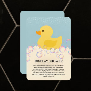 Rubber Ducky Bubbles Baby Shower Enclosure Card