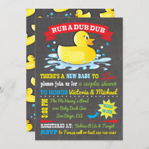Rubber Ducky Couples Baby Shower Invitation