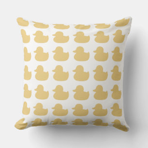Rubber Ducky Design Throw Pillow