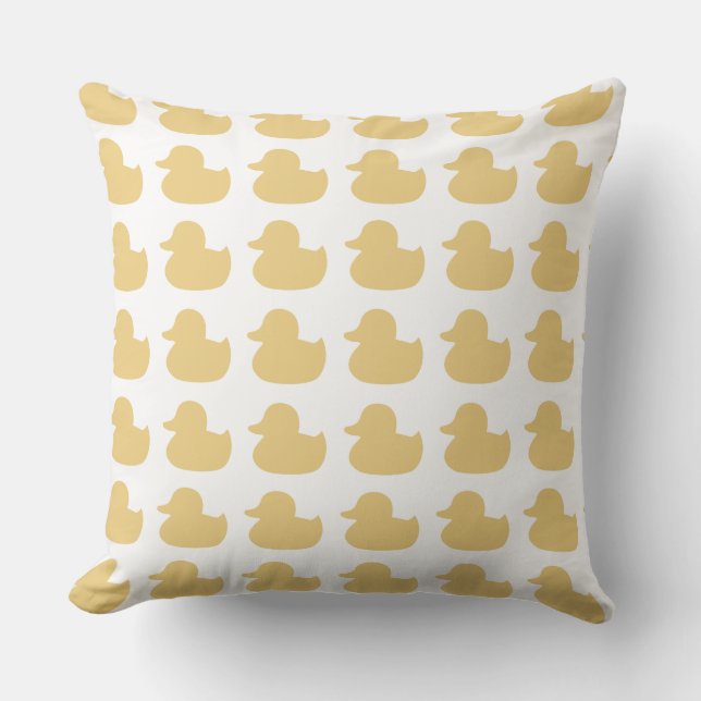 Rubber Ducky Design Throw Pillow (Front)