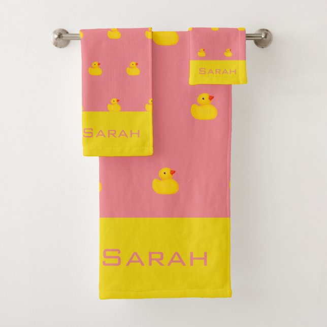 Rubber Ducky Duck Ducks Sets - Bathroom Towel Set (Insitu)