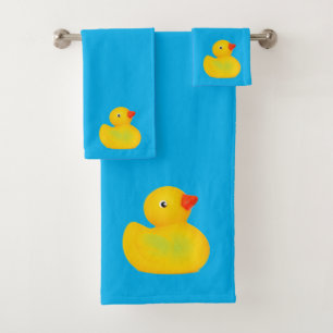 Rubber Ducky Duck Ducks Sets - Blue Towel Set