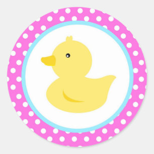 Rubber Ducky Duck Favour Stickers