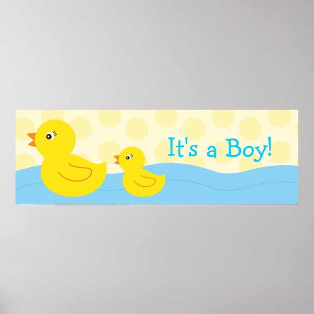 Rubber Ducky Duck Personalized Banner Sign (Front)