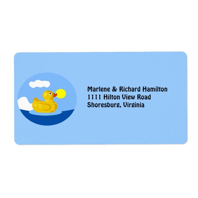 Rubber Ducky Goes for a Swim (Front)