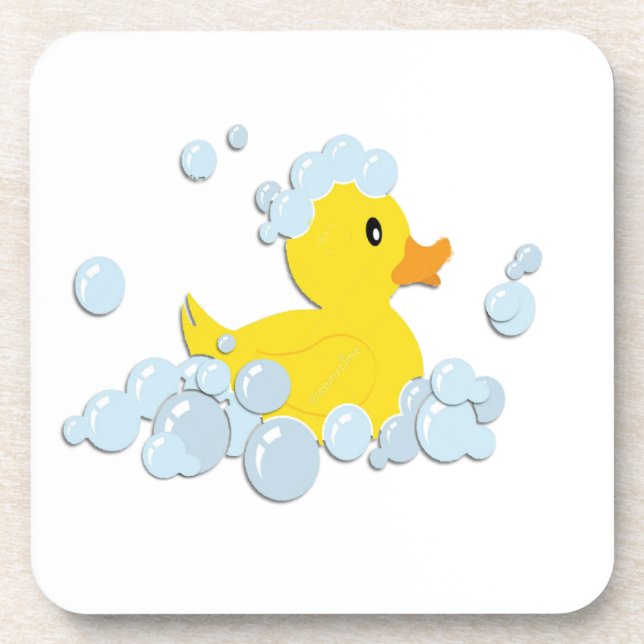 Rubber Ducky in Bubbles Coaster (Front)