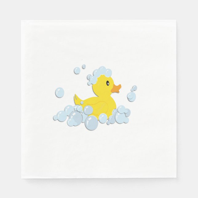 Rubber Ducky in Bubbles Napkin (Front)