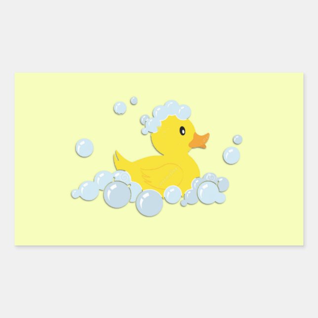 Rubber Ducky in Bubbles Sticker (Front)