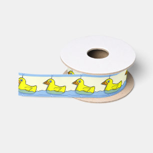 Rubber Ducky in the tub Ribbon Satin Ribbon