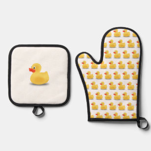 Rubber Ducky Oven Mitt & Pot Holder Set