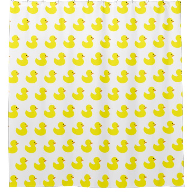 Rubber Ducky Pattern Shower Curtain (Front)