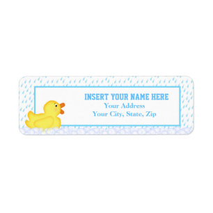 Rubber Ducky Return Address Label