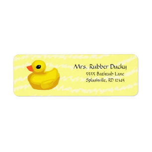 Rubber Ducky Return Address Labels (in yellow)