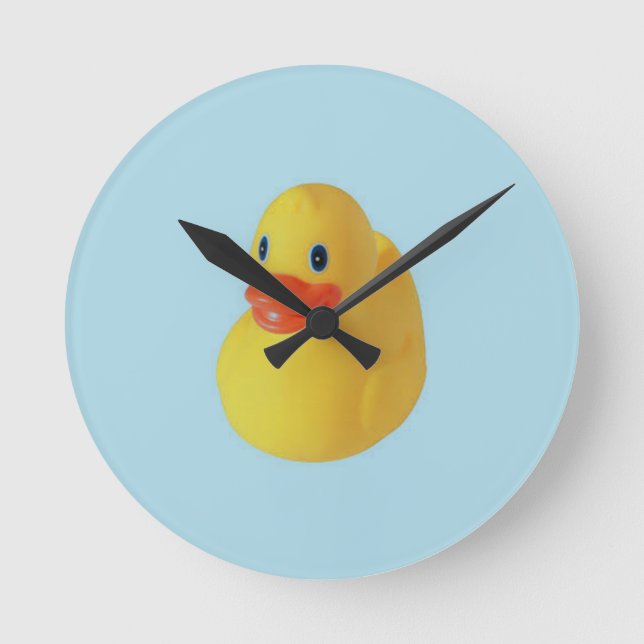 Rubber Ducky Round Clock (Front)