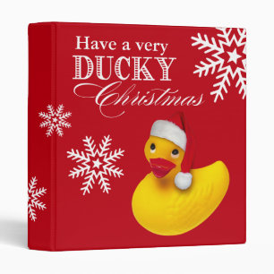 Rubber Ducky Santa Christmas Binder