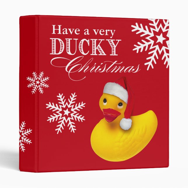 Rubber Ducky Santa Christmas Binder (Front/Spine)