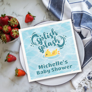 Rubber Ducky Splish Splash Baby Shower Napkin
