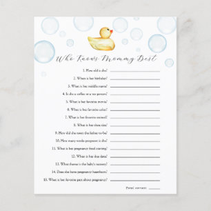 Rubber Ducky Who Knows Mommy Best