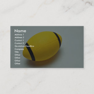 Rubber football business card