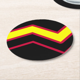 Rubber / Latex Pride Flag Round Paper Coaster