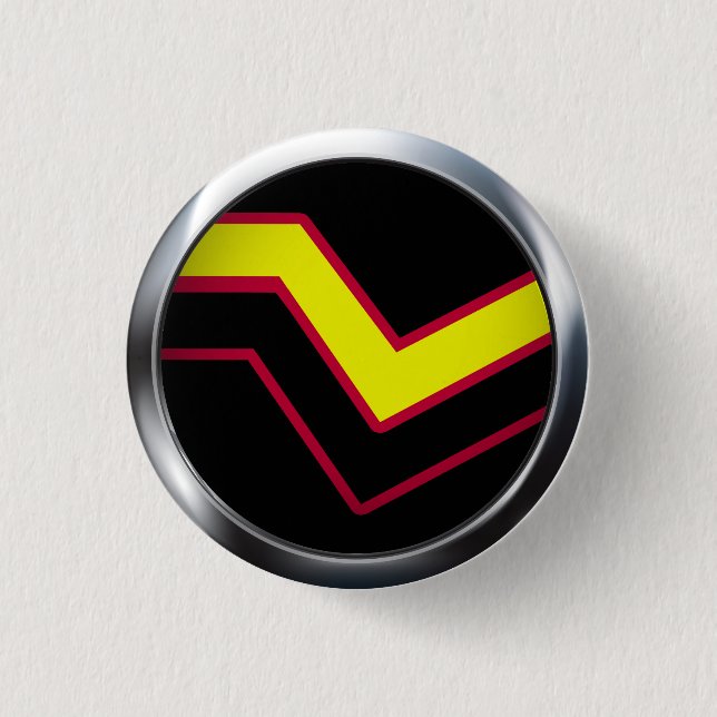RUBBER LATEX PRIDE MEDALLION 1 INCH ROUND BUTTON (Front)