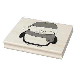 Rubber Stamp - Christmas Penguin