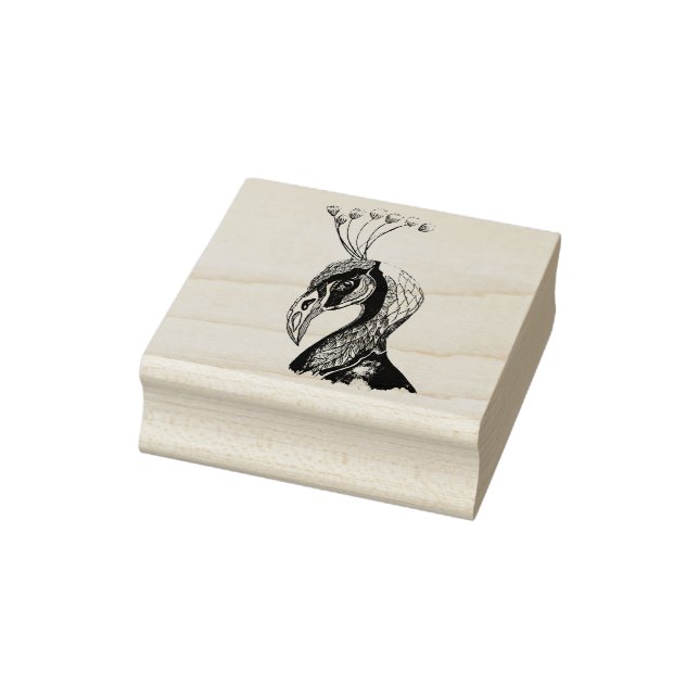 rubber stamp of peacock (Stamp)