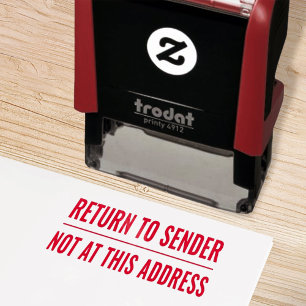 Rubber Stamp Return to Sender Not at Address