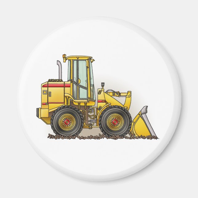 Rubber Tire Loader Construction Equipment Magnet (Front)