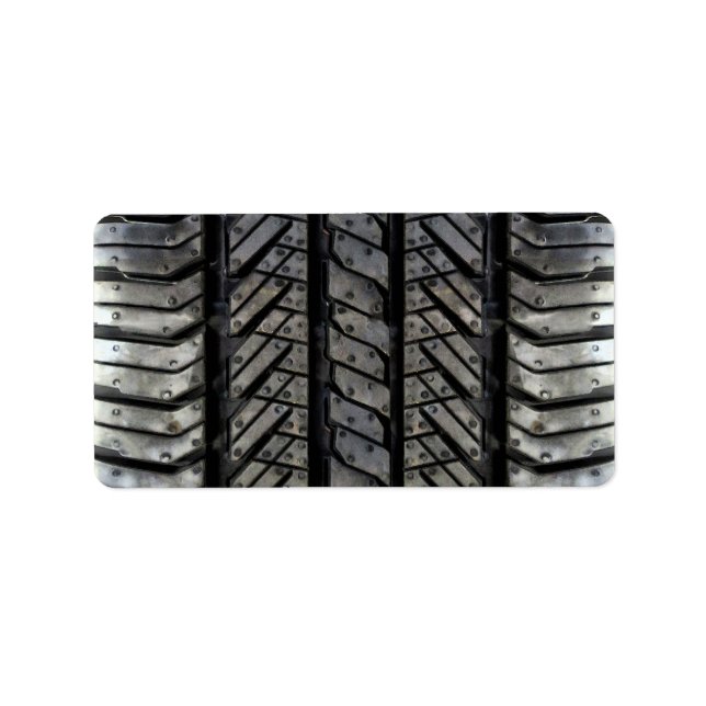 Rubber Tire Style Automotive Texture Label (Front)