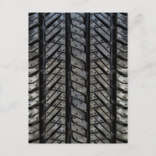 Rubber Tire Style Automotive Texture Postcard