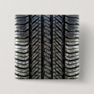 Rubber Tire Thread Automotive Style Decor 2 Inch Square Button