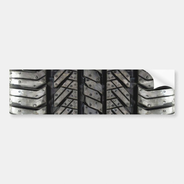 Rubber Tire Thread Automotive Style Decor Bumper Sticker (Front)