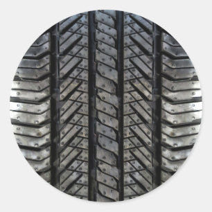 Rubber Tire Thread Automotive Style Decor Classic Round Sticker