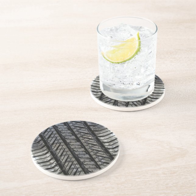 Rubber Tire Thread Automotive Style Decor Coaster (Side)