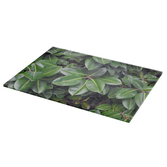 Rubber Tree Closeup Cutting Board (Corner)