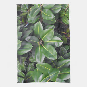 Rubber Tree Closeup Kitchen Towel