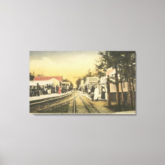 Rubberneck Row Railroad View Canvas Print (Front)